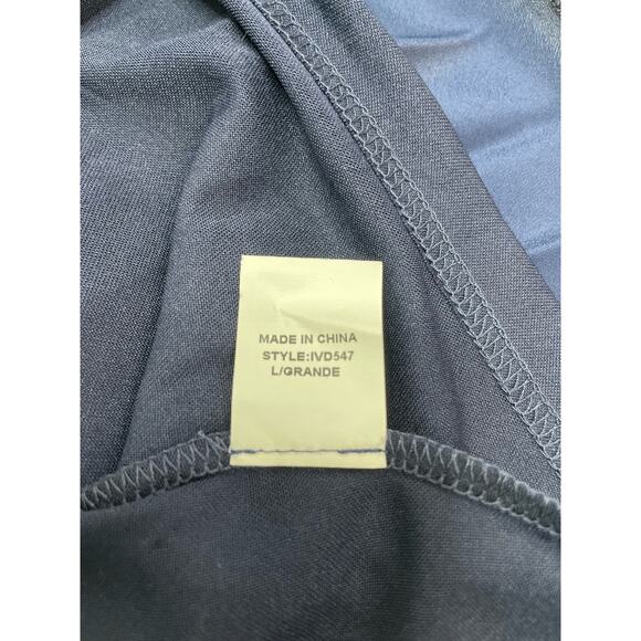 NWT Charming Charlie Overlay Pleated Knee Length Shift Dress Blue Women's‎ Large - Picture 8 of 11